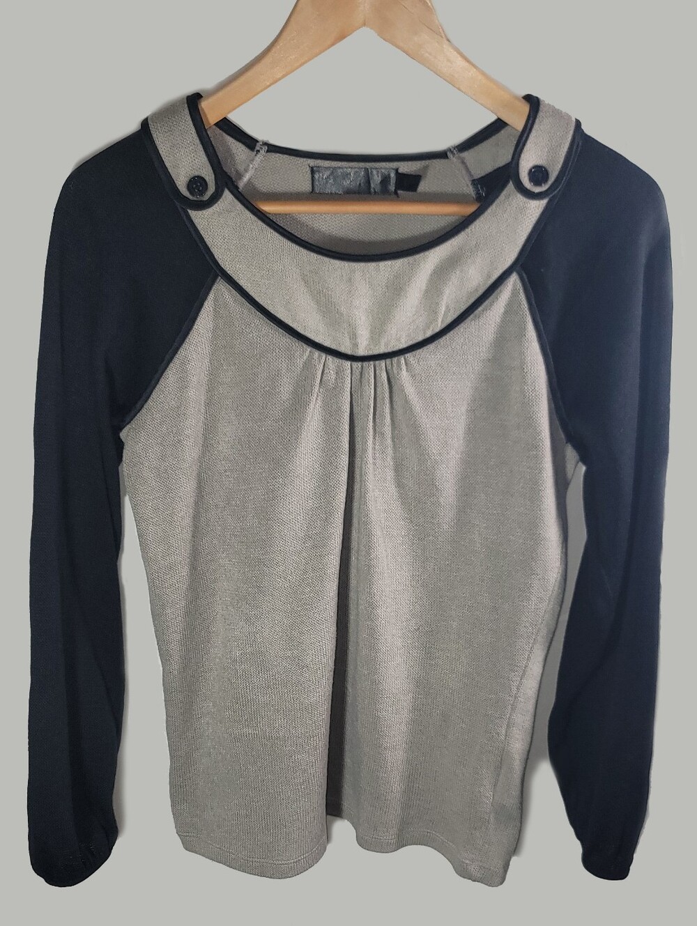 Ebase Women's Large Colorblock Cream & Black